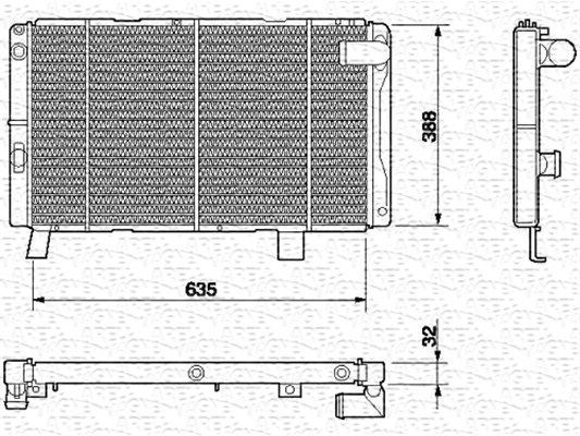 MAGNETI MARELLI Radiaator,mootorijahutus 350213606000